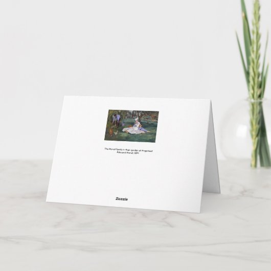 Carte Edouard Manet - La famille Monet dans son jardin (Dos)