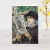 Carte Edouard Manet - Lecture Femme (Fleur jaune)