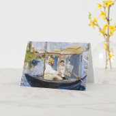 Carte Edouard Manet - Monet dans son Studio Boat (Fleur jaune)