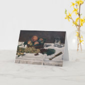 Carte Edouard Manet - Nature morte, Fruits sur table (Fleur jaune)