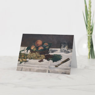 Carte Edouard Manet - Nature morte, fruits sur une table