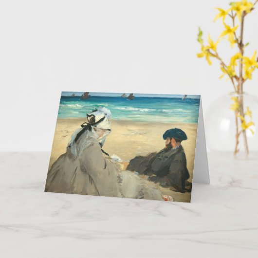 Carte Edouard Manet - Sur la plage (Fleur jaune)