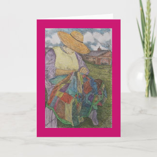 Carte édredon de patchwork