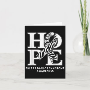 Carte Eds Hope Zebra Ribbon Ehlers Syndrome Danlos Aware