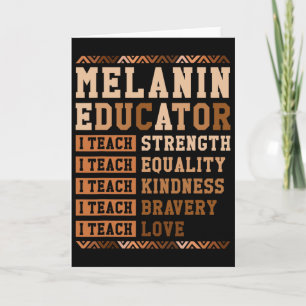 Carte Éducateur de mélanine Prof Afro J'enseigne l'histo