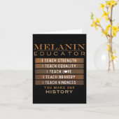 Carte Éducateur en mélanine Enseignants noirs Afro-Améri (Fleur jaune)