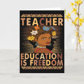 Carte Éducation du Mois de l'histoire des Noirs est Libe (Fleur jaune)