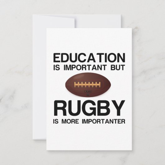 Carte Éducation et rugby (Devant)