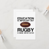 Carte Éducation et rugby (Devant/Arrière en situation)