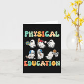 Carte Éducation Physique Cadeau Halloween Ghosts Pour Sp (Fleur jaune)
