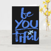 Carte Éducation spéciale mi be you tiful sensibilisation (Fleur jaune)