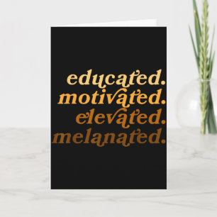 Carte Éduqué Motivé Élevé Mélanisé Histoire Noire