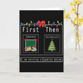 Carte Éduquez d'abord puis célébrez les vacances d'hiver (Fleur jaune)