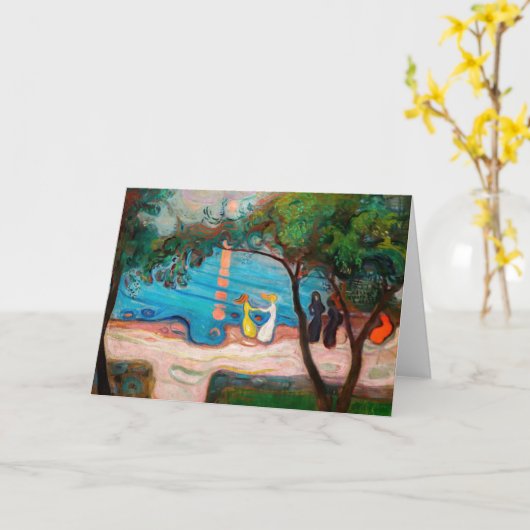 Carte Edvard Munch - Danse sur la plage (Fleur jaune)
