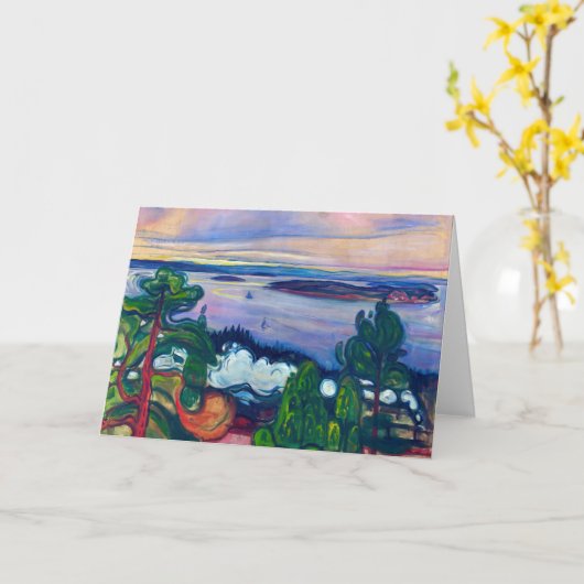 Carte Edvard Munch - Fumée de train (Fleur jaune)