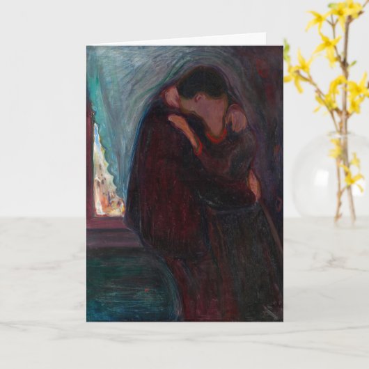 Carte Edvard Munch - Le baiser (Fleur jaune)