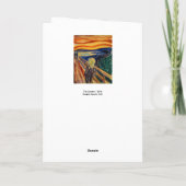 Carte Edvard Munch - Le cri 1910 (Dos)