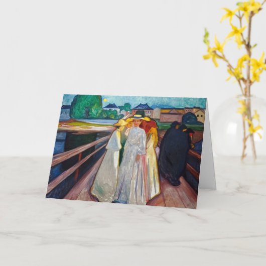 Carte Edvard Munch - Les filles sur le pont 1903 (Fleur jaune)