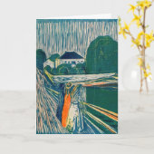 Carte Edvard Munch - Les filles sur le pont, Lithographe (Fleur jaune)