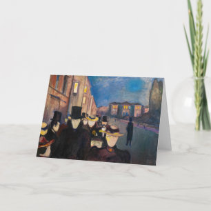 Carte Edvard Munch - Soirée sur Karl Johan Street
