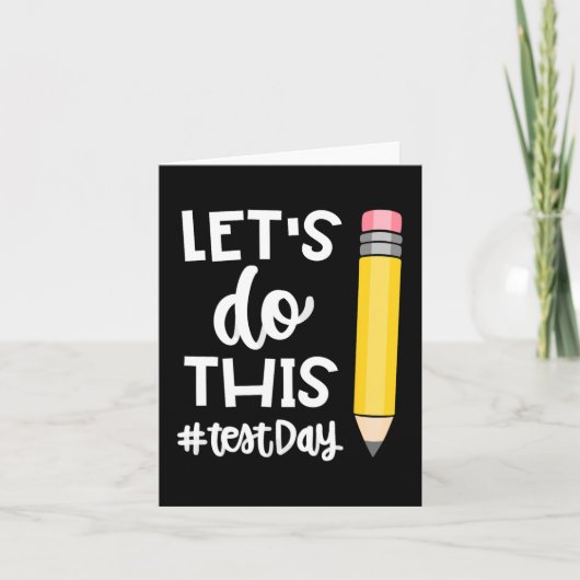 Carte Effectuer ce jour de test Test State Test Motivati (Devant)