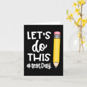 Carte Effectuer ce jour de test Test State Test Motivati (Fleur jaune)