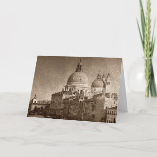 Carte Effet de papier sépia Venise Grand Canal