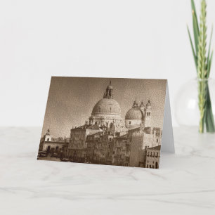 Carte Effet Papier Sepia Venise Grand Canal