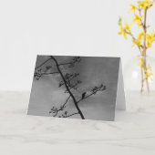 Carte Éffrayant Bird sur limbe de membre "Happy Hallowee (Fleur jaune)