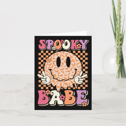 Carte Éffrayant Bybe Super Halloween Leopard Sourire vis (Devant)
