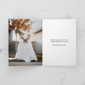 Carte Éffrayant Citrouille Bats Lune Photo Halloween (Intérieur)