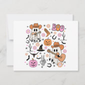 Carte Éffrayant Ghost Cowboy Cute Halloween Boo Western  (Dos)