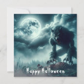 Carte Effrayant Halloween Werewolf (Devant)