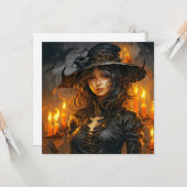 Carte Éffrayant Little Ms Witch (Devant/Arrière en situation)