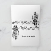 Carte Éffrayant néon vert Halloween mains zombies (Intérieur)