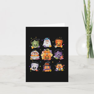 Carte Éffrayant Nuggets Repas Bucket Halloween Poulet Nu