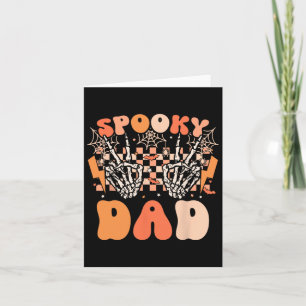 Carte Éffrayant Papa Halloween Squelette Costume Retro S