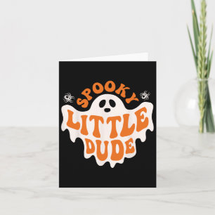 Carte Éffrayant Petit Dude Ghost Boo Halloween Toddler B