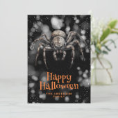 Carte éffrayant Spider Cobweb Happy Halloween (Debout devant)