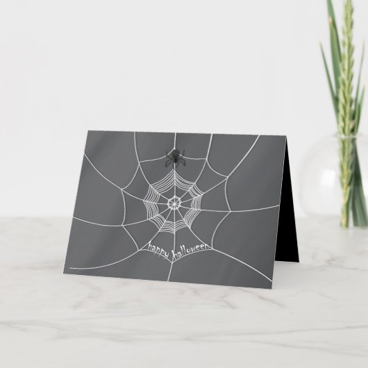 Carte Éffrayant Spider dans Spider Web (Devant)