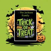 Carte Éffrayant Trou ou traiter Slime Halloween Party —