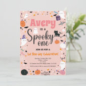 Carte Éffrayant Une Fille Anniversaire Fête d'Halloween (Debout devant)