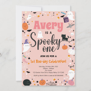 Carte Éffrayant Une Fille Anniversaire Fête d'Halloween