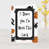 Carte éffrayante de Halloween (Fleur jaune)