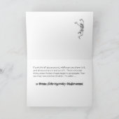 Carte éffrayante de Halloween, crânes, fleurs - (Intérieur)