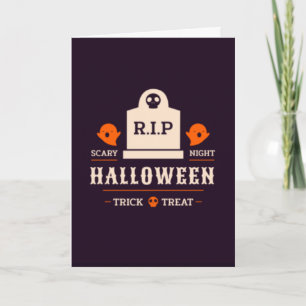 Carte éffrayante d'Halloween
