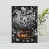 Carte éffrayante d'Halloween Jack O' Lantern Citro (Debout devant)