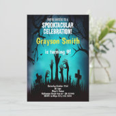 Carte éffrayante d'invitation à la fête d'Hallowee (Debout devant)