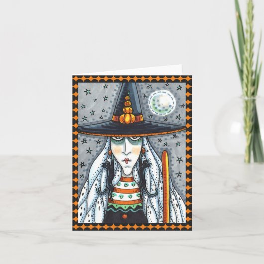 CARTE ÉFFRAYANTE HALLOWEEN WITCH, CARTE DE RECHERC (Devant)