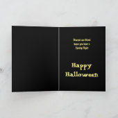 Carte Éffrayante Happy Hauny Zombie Halloween (Intérieur)